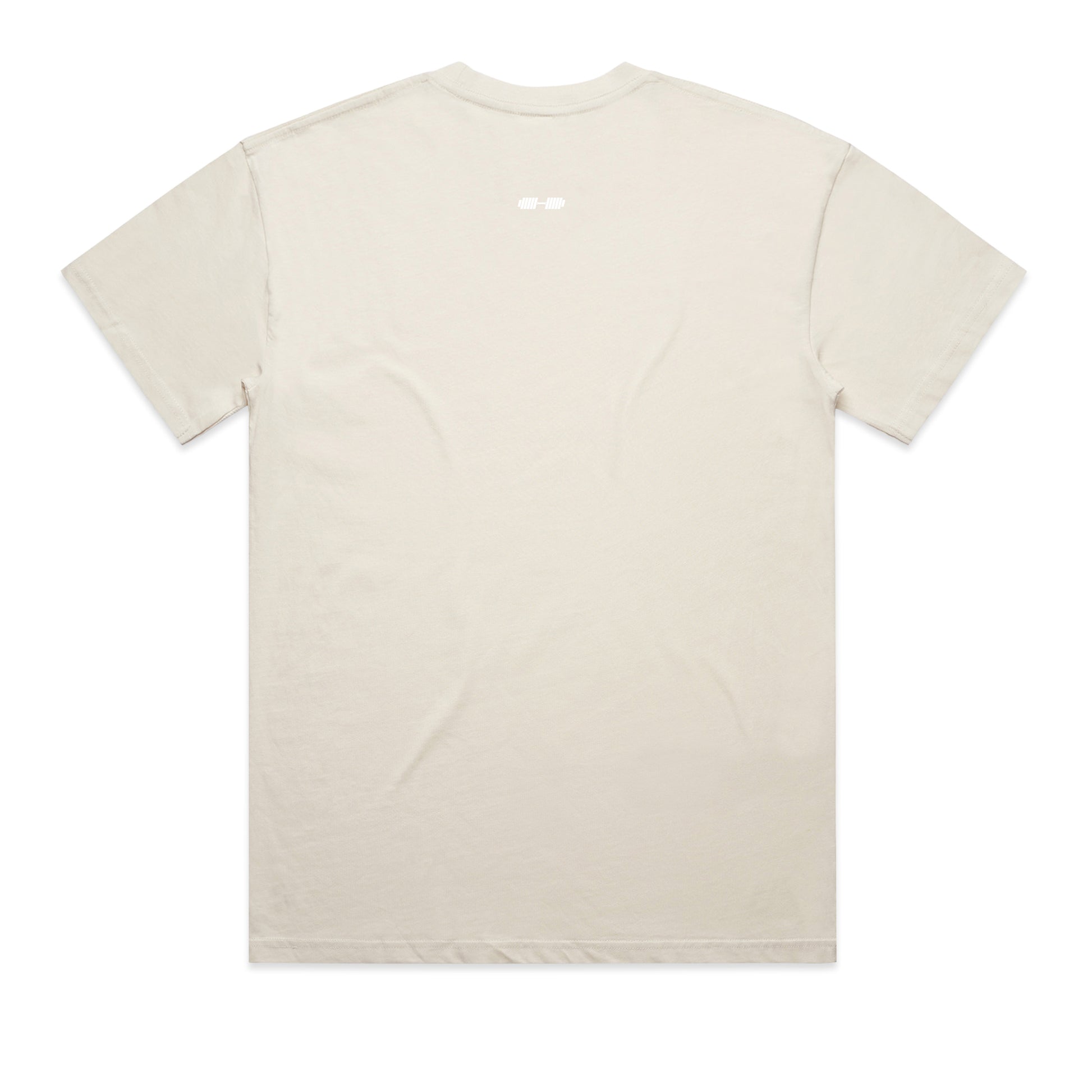 Beige t-shirt on a white background