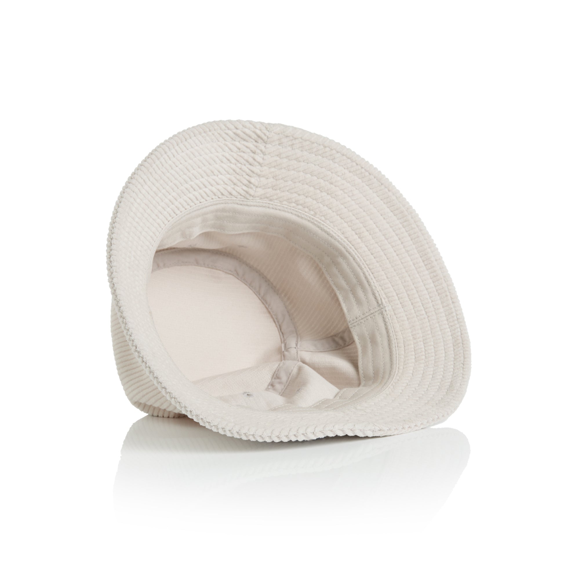White straw hat with a bow on a white background