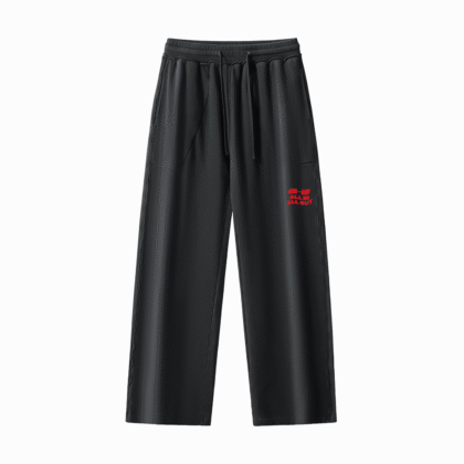 Flag Grunge Raw Edge Sweatpants in Black