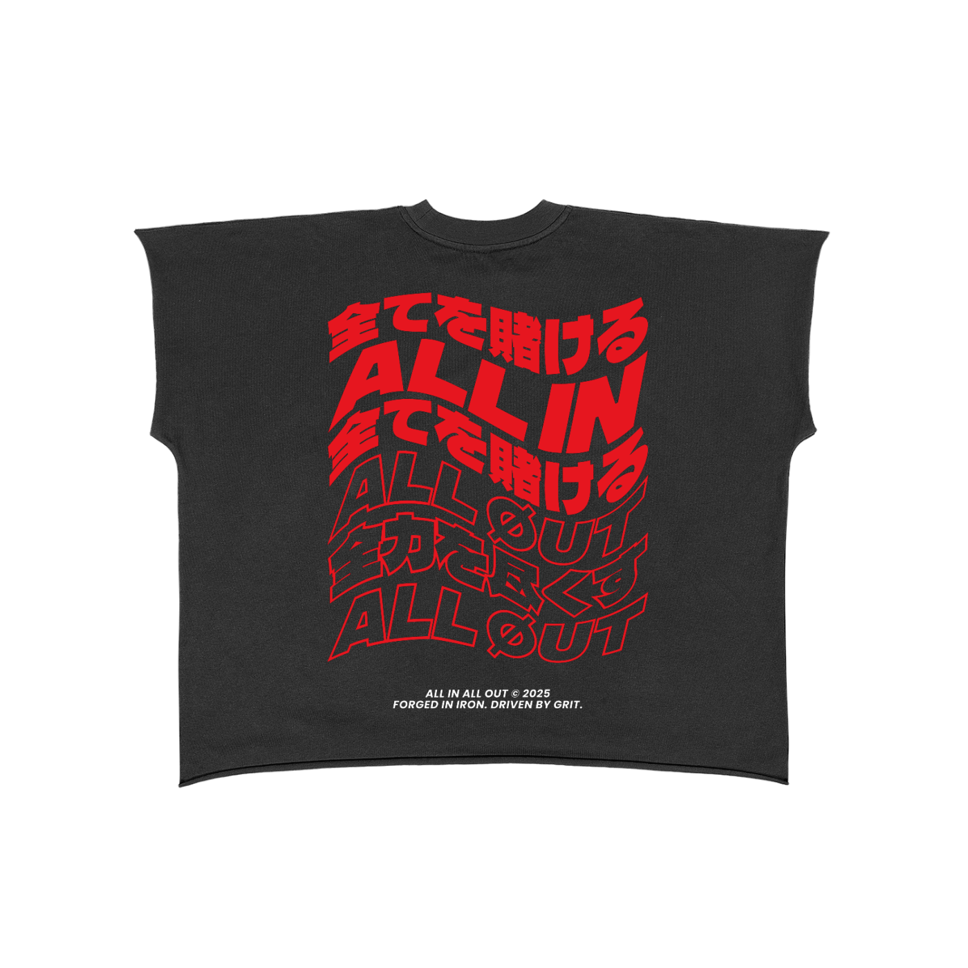 Flag Raw Edge Boxy T-Shirt