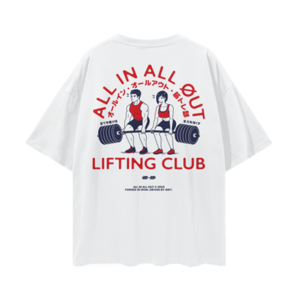 Lifting Club Drop Shoulder T-Shirt in Lucent White