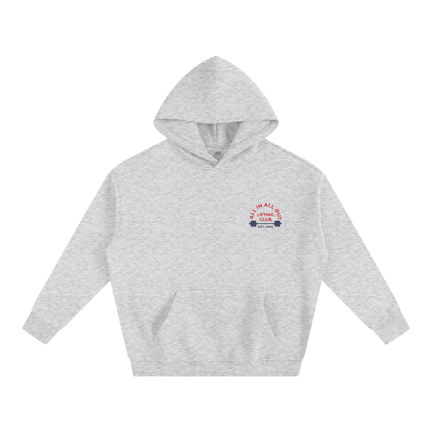 Lifting Club Oversize Hoodie in Gray - Image 2