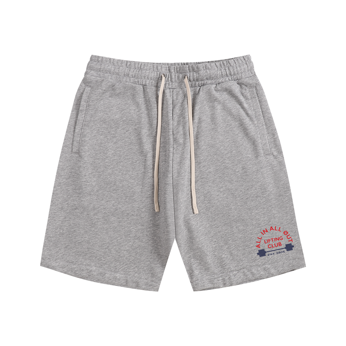 Lifting Club Sweat Shorts in Flower Gray