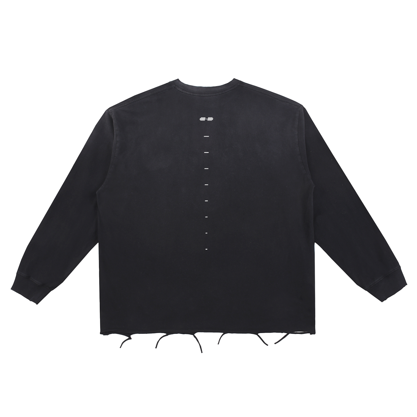 Essential Grunge Raw Edge Longsleeve in Black - Image 2