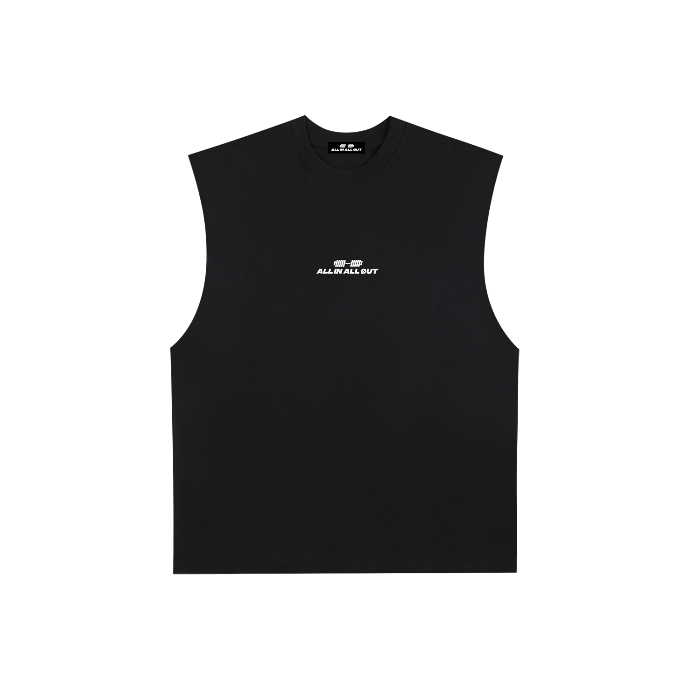Essential Raw Edge Tank Top in Black