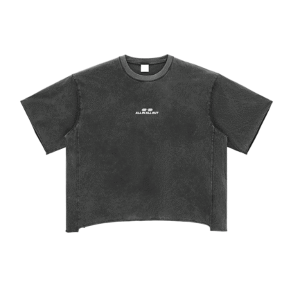 Essential Raw Edge Grunge Boxy T-Shirt in Gray