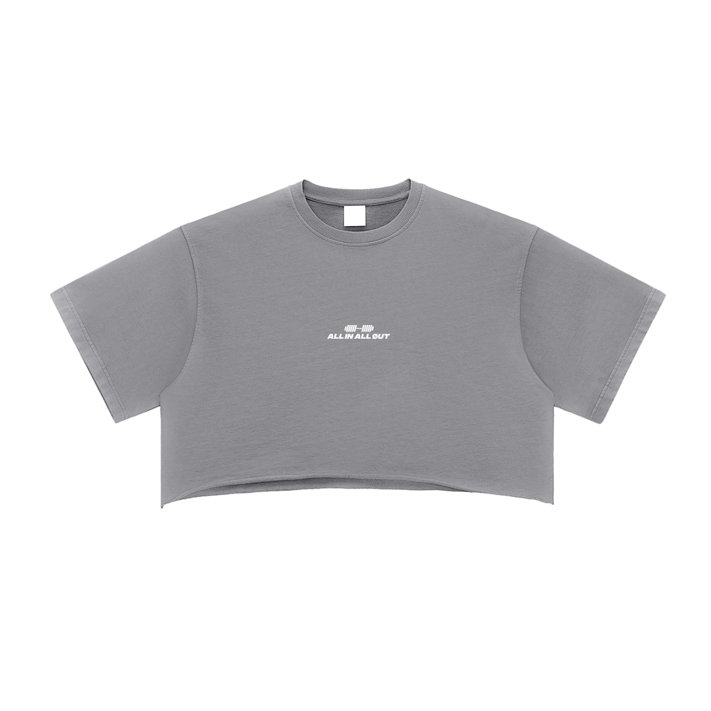 Essential Grunge Raw Edge Crop Top in Gray