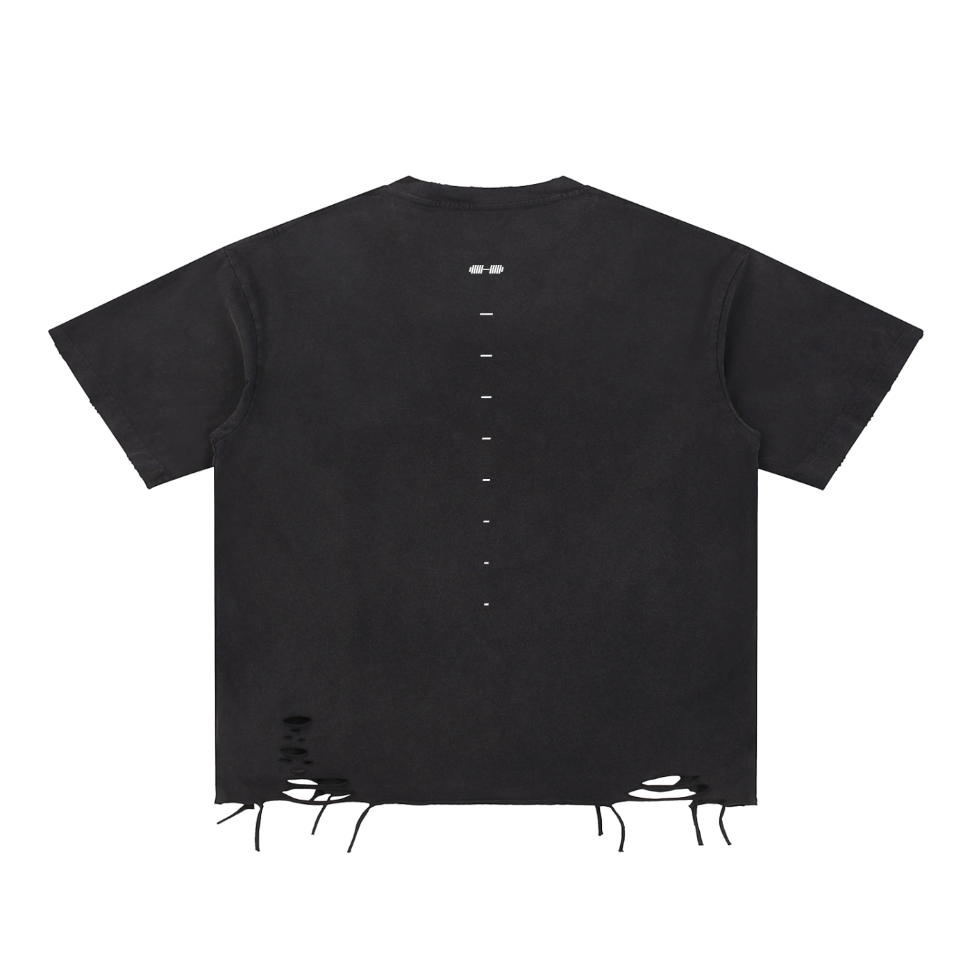 Essential Grunge Raw Edge T-Shirt in Black - Image 2