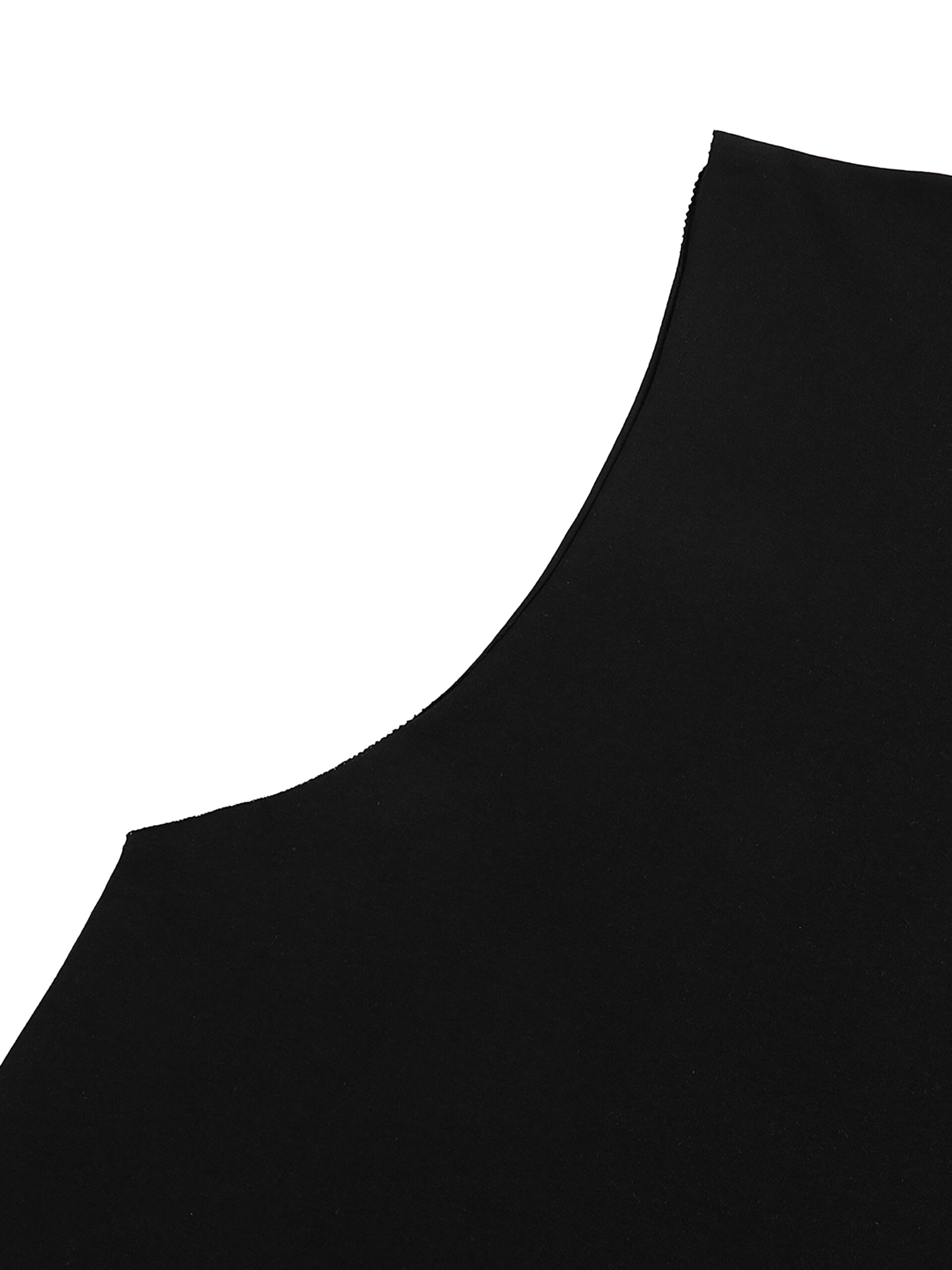 Flag Raw Edge Tank Top in Black - Image 3