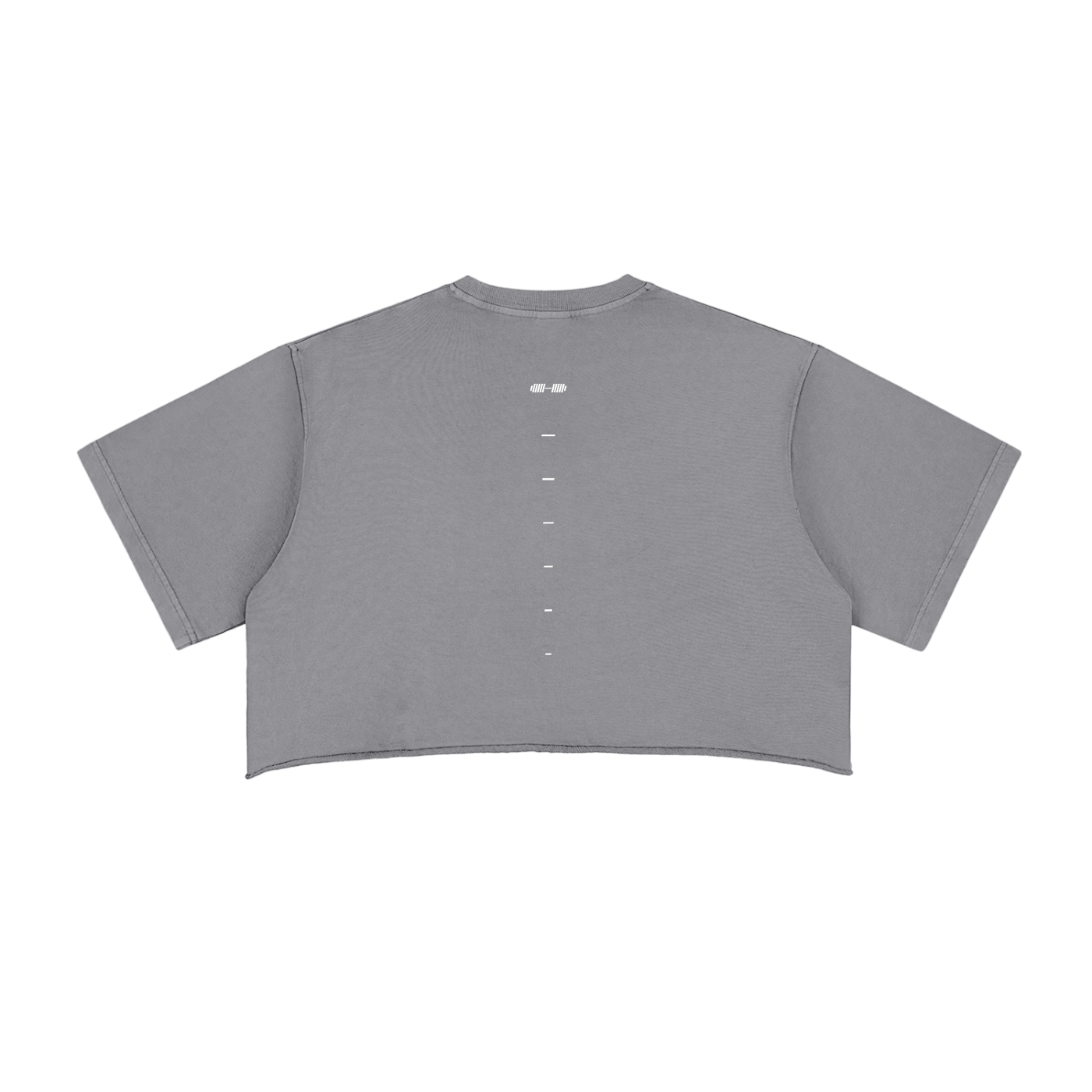 Essential Grunge Raw Edge Crop Top in Gray - Image 2