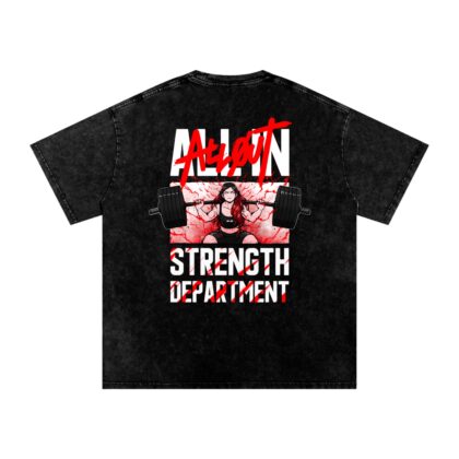 Strength Dept. Grunge Oversized T-Shirt in Black